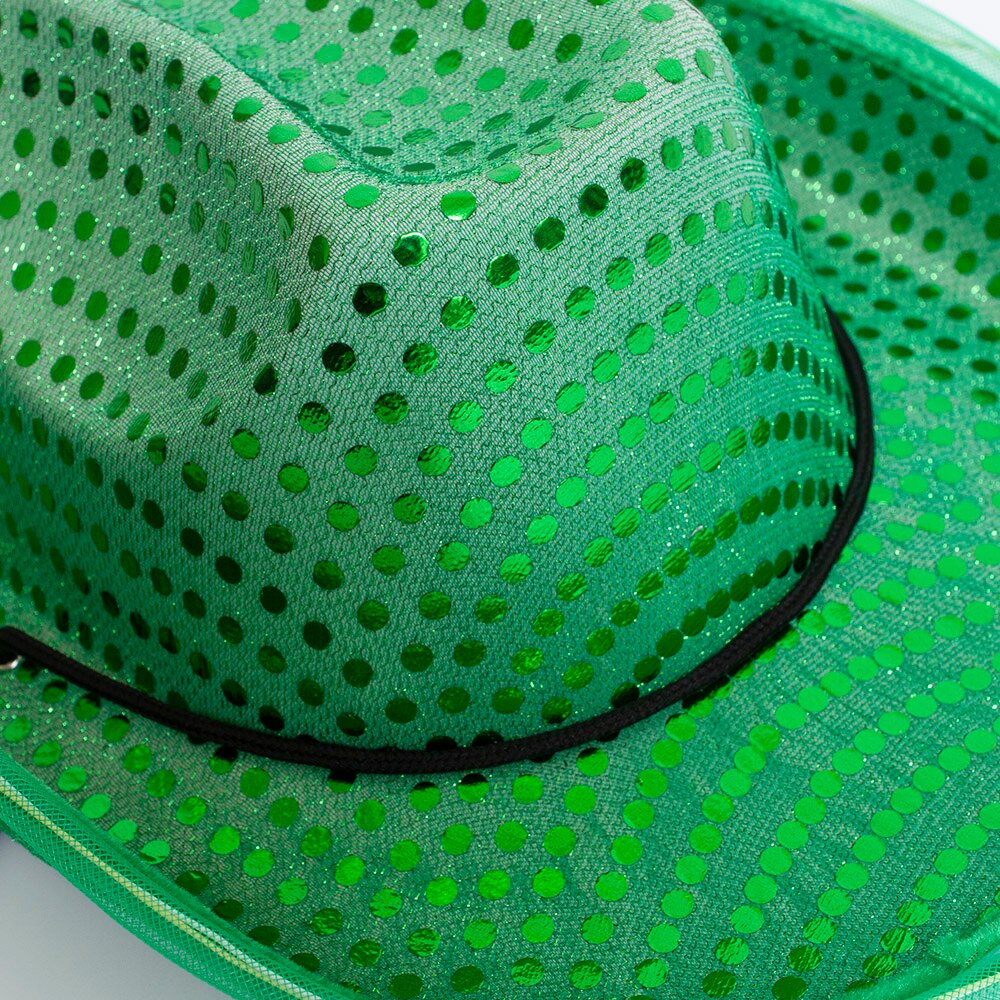 Ducks Spirit, Neil, Green, Cowboy, Accessories, Unisex, Light-up, Sequin, Non-logo, Hat, 770368